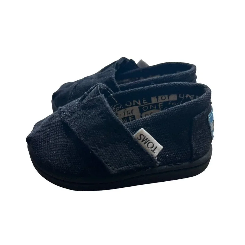Toms T3 Black Toddler Shoes
